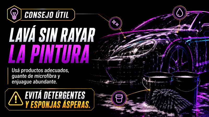 Consejo para lavar sin rayar la pintura